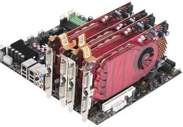 Фото дня: четыре платы ATI Radeon HD 3850 в конфигурации CrossFireX